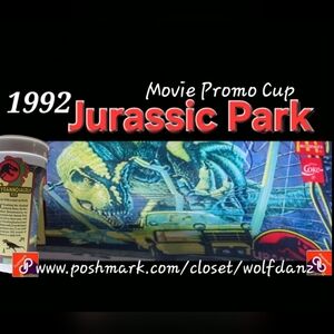 1992 Jurassic Park - Movie Promo Cup From McDonald's - The T-Rex -